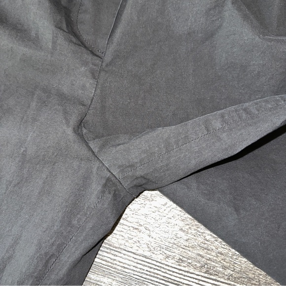 ANTONELLI FIRENZE black cotton poplin straight leg pull on pants L - Picture 5 of 12